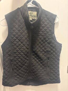 Outback Quilted Black Women's Vest with Full Zip